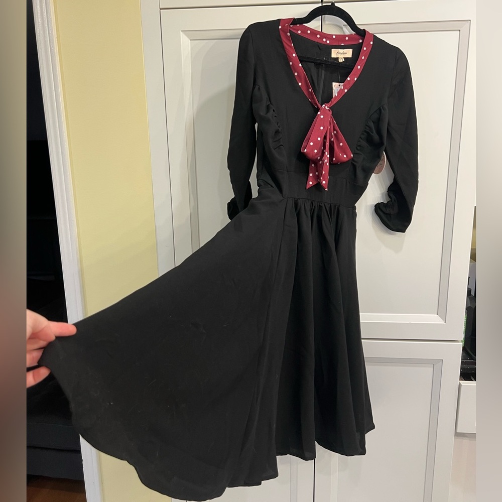 Bow front swing dress